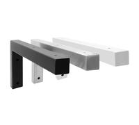 Natural Goods Berlin 2X Console Murale ÉQUERRE | Montage Mural Simple | Support d'Étagère en Métal Blanc | Équerre de Charge Lourde pour Lavabo & Étagère Murale | Console Stable | 300mm
