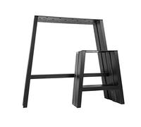 Natural Goods Berlin 2X Patins pour Meubles A-Form, chemins de Table, Pieds de Table, Cadre de Table, chemins de Banc (Noir, H42cm)