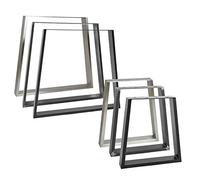 Natural Goods Berlin 2X Patins pour Meubles TRAPEZ, chemins de Table, Pieds de Table, Cadre de Table, Table à Manger, Banc, Table Basse (Industriel, L60/80 x H72cm - Table à Manger/Bureau)