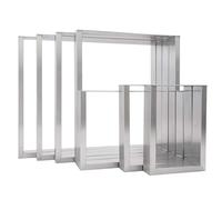 Natural Goods Berlin 2X Pieds de Table Rectangle en Acier Inoxydable | Montage Facile | Pied de Table en Métal | Pieds pour Meubles tels Que Table à Manger, Bureau, Table Basse, Banc | 50x72cm