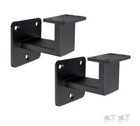 Natural Goods Berlin 2x Supports de Main-Courante d'Escalier WIDE | Pour Montage Mural | Supports de Rampe en Métal Noir | Idéals pour Rampes d'Escalier & Garde-Corps Intérieurs & Extérieurs