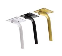 Natural Goods Berlin 4X Pieds de Meubles COURBÉS, Pieds de Meubles pour Lits, canapés, buffets, commodes, canapés et armoires, y Compris Protection du Sol (Blanc, 170mm)