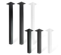 Natural Goods Berlin 4X Standard Jambes Droites (90°), Pieds de Table, Cadre de Table, Table à Manger, Bureau, Banc, Table Basse, DIY (Noir, Droit - 72cm - Table de Bureau/Salle à Manger)