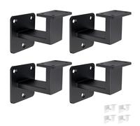 Natural Goods Berlin 4x Supports de Main-Courante d'Escalier WIDE | Pour Montage Mural | Supports de Rampe en Métal Noir | Idéals pour Rampes d'Escalier & Garde-Corps Intérieurs & Extérieurs