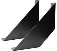 Natural Goods Berlin Equerre d'étagère LICHTENBERG, support d'étagère, métal, montage mural, support d'étagère, étagère murale, étroite pour cuisine et bureau, profondeur 150mm, noir, 2 pièces