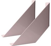 Natural Goods Berlin Equerre d'étagère LICHTENBERG, support d'étagère, métal, montage mural, support d'étagère, étagère murale, étroite pour cuisine et bureau, profondeur 150mm, rose, 2 pièces