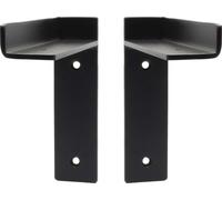 Natural Goods Berlin Equerre d'étagère Zehlendorf, support d'étagère, métal, montage mural, support d'étagère, étagère murale, étroite pour cuisine et bureau, noir, 2 pièces