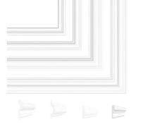 Natural Goods Berlin GRETE Cadre mural, cadre en stuc blanc, moulures en stuc autocollantes à peindre, moulures à peler et à coller, moulures décoratives et en stuc, panneaux muraux prêts à l'emploi