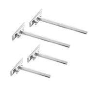 Natural Goods Berlin KAROW Lot de 2 supports d'étagère cachés - Support mural stable - Fixation murale invisible - Charge lourde - Vis réglable (galvanisé, 100 mm)