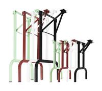 Natural Goods Berlin Lot de 2 pieds de banc pliables en métal blanc pour ensemble de mobilier de fête (43 cm x 23 cm) - Pieds de banc pour banc de brasserie - Patins de banc d'extérieur pour ensemble