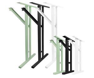Natural Goods Berlin Lot de 2 Supports en Forme de I pour Table à Bière (Noir, 70 x 42 cm) - Pieds Pliables en Métal - Cadre Stable d'Extérieur pour Jardin