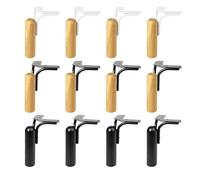 Natural Goods Berlin Oskar - Lot de 4 pieds de meubles en métal et bois massif - Blanc - 17 cm - Pour lit et pieds de canapé en bois de chêne - Pieds Kallax Upcycling - Revêtus par pulvérisation