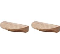 Natural Goods Berlin poignées de meubles rondes HALBMOND, 64mm distance entre les trous, boutons d'armoires adaptés aux portes de 15-22mm d'épaisseur, poignées pour armoires de cuisine, commodes, side