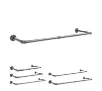 Natural Goods Berlin Portant pour vêtements Pipe GARD Wall | Montage mural simple | Penderie au design industriel | Tringle à vêtements en métal | Garde-robe DIY | Barre de penderie 30x150cm