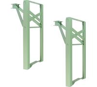 Natural Goods Berlin Support de meuble BIERZELT, DIY garniture de tente à bière, support de table pliable, support de banc, garniture de tente fixe, inoxydable, H43 x L23cm - banc, vert pastel, 2 pièc