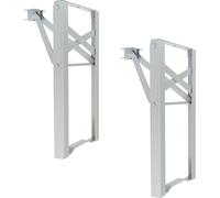 Natural Goods Berlin Support de meuble BIERZELT, DIY garniture de tente à bière, support de table pliable, support de banc, garniture de tente fixe, inoxydable, H43 x L23cm - banc, gris, 2 pièces