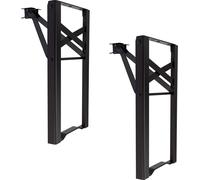 Natural Goods Berlin Support de meuble BIERZELT, DIY garniture de tente à bière, support de table pliable, support de banc, garniture de tente fixe, inoxydable, H43 x L23cm - banc, noir, 2 pièces