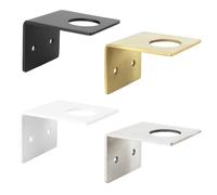 Natural Goods Berlin Support Single pour Distributeur de Savon - Fixation Murale en métal Noir pour Savon ou shampoing - Montage sans perçage, Support adhésif Mural