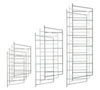 Natural Goods Berlin TEGEL Lot de 2 supports d'étagère, en métal, 6 niveaux, 200 mm, verts, pour étagères suspendues (échelle murale) dans le salon, la cuisine, la salle de bain et le débarras