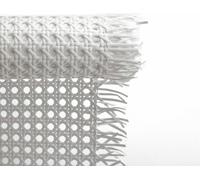 Natural Goods Berlin Wiener Geflecht, tissu en rotin, tube tressé, filet résistant à la chaleur pour chaises, abat-jour, commodes, porte d'armoire, blanc, 200 x 45cm