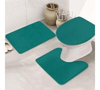 Natural Green Lot de 3 tapis de salle de bain antidérapants ultra doux pour salle de bain, toilettes, baignoires, douches