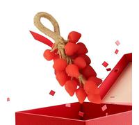 Natural Hanging Cleanser - Strawberry Shaped Soap for Refreshing Cleansing with Natural Botanical Extracts | HandmadeSoap Material with Hanging Rope Feature, Unique Aromatherapy Gift, 14.5cm Size, Re