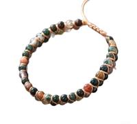 Natural Indian Stone Bracelet 4mm Boho Style Women Men