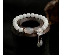 Natural Jade Emerald Agate RidGold Bijoux Bouchon d'eau Pendre Fleur