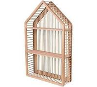 Natural Living - Etagère maison 2 niveaux en bois Marron G