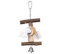 Natural Living jouet avec clochette/corde, 20 cm, pour perruches et grandes perruches