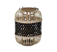 NATURAL LIVING Lanterne Yoko en Bambou ET Metal Noir D27CM X H38CM