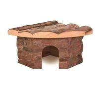 Trixie Maison d'angle Jesper pour hamsters et souris 21 × 10 × 15 cm bois d'écorce