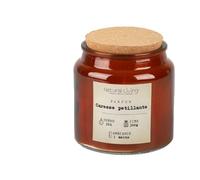 NATURAL LIVING "MARCEL" BOUGIE PARFUMEE AVEC POT EN VERRE ET COUVERCLE EN LIEGE 3 COULEURS