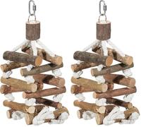 Natural Living tour avec cordes, 34 cm, pour perruches, canaris (Lot de 2)