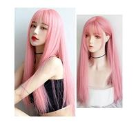 Natural Looking & Comfortable, Perruques roses de 61 cm de long avec frange for femme,transform Your Look with High-Quality Wigs