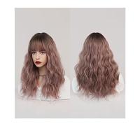 Natural Looking & Comfortable, Perruques rouge foncé for femmes perruque ondulée bordeaux avec frange perruque rouge ombrée synthétique colorée for la fête quotidienne,transform Your Look with High-Q