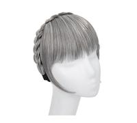 Natural Looking Hair Bangs Clip-In Fringe for Wome Perruque élégante avec frange et pince à cheveux, postiche d'aspect naturel for femme - Idéal for un usage quotidien et les fêtes - Bandeau synthétiq