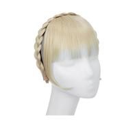 Natural Looking Hair Bangs Clip-In Fringe for Wome Perruque élégante avec frange et pince à cheveux, postiche d'aspect naturel for femme - Idéal for un usage quotidien et les fêtes - Bandeau synthétiq