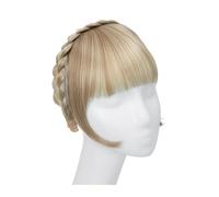Natural Looking Hair Bangs Clip-In Fringe for Wome Perruque élégante avec frange et pince à cheveux, postiche d'aspect naturel for femme - Idéal for un usage quotidien et les fêtes - Bandeau synthétiq