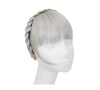 Natural Looking Hair Bangs Clip-In Fringe for Wome Perruque élégante avec frange et pince à cheveux, postiche d'aspect naturel for femme - Idéal for un usage quotidien et les fêtes - Bandeau synthétiq