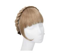 Natural Looking Hair Bangs Clip-In Fringe for Wome Perruque élégante avec frange et pince à cheveux, postiche d'aspect naturel for femme - Idéal for un usage quotidien et les fêtes - Bandeau synthétiq