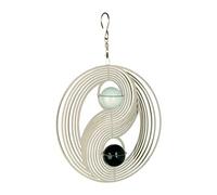 Natural Melody Cosmo Yin Yang Carillon éolien Argenté Env. 8 Pouces x 20 cm
