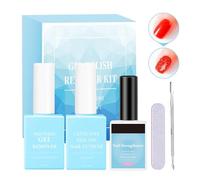 Natural Nail Polish Remover, All Naturals Moisturizing Nail Polish Remover, Spill Proof Nail Polish Remover with Buffer, Nails Buffer and Cuticle Pusher Set for Home, Salon (1 Set)