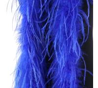 Natural Ostrich Feather Shawl 2M Elegant Trim(Treasure Blue)