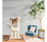 Natural Paradise Arbre à chat Amaryllis L | Avec troncs épais en sisal | H 127,5 x L 101 x l 79 cm (crème)