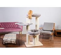 Natural Paradise Arbre à chat Amaryllis L | avec troncs épais en sisal | H 127,5 x L 101 x l 79 cm (gris clair)