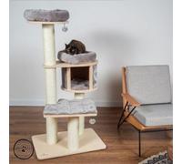 Natural Paradise Arbre à chat Magnolia L | Avec plusieurs niveaux | H 137 x L 78 x l 81 cm (gris clair)