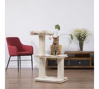 Natural Paradise Arbre à chat Orchid M | Avec plateformes en bois stratifié naturel | H 103 x L 68 x l 38 cm | Crème