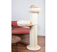 Natural Paradise - Griffoir Jasmine | Avec fixation murale (L, crème) | Colonne | Hauteur: 136 cm