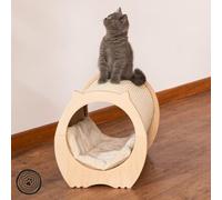 Natural Paradise Griffoir Peony | Grotte en forme de tunnel pour chat | L 41 x l 30,5 x H 32,5 cm | Ø 27 cm